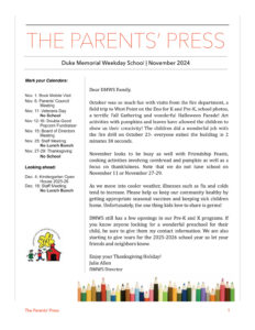 The Parents' Press - November 2024 - News from DMWS