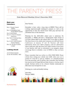 The Parents' Press - December 2024 - News from DMWS