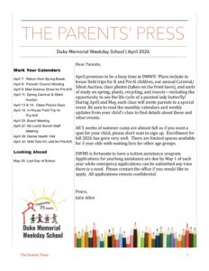 The Parents' Press - April 2026 -News from DMWS